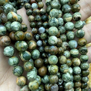 Kambaba Jaspis Korálky Prírodný Drahokam DIY Voľné Guľôčok Pre Šperky, Takže Strand 15