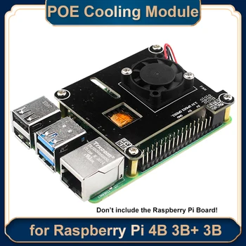 Raspberry Pi 4 Power Over Ethernet, POE KLOBÚK s Chladiaci Ventilátor Ventilátor Modul DC 5V 2.4 A Rozširujúca Doska pre Raspberry Pi 4B 3B+ 3B