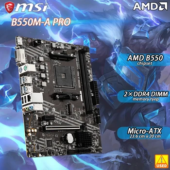 B550M základná Doska pre AM4 Ryzen 5600 MSI B550M-PRO AMD B550 Chipset Zásuvky AM4 DDR4 64GB PCI-E 4.0 M. 2 Micro ATX