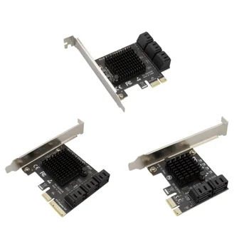 Grafická Karta USB Kábel Extender Adaptér 4 Porty SATA III PCI E Express 3.0 X1 Radič Rozširujúca Karta Adaptéra 6Gbps