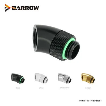 Barrow G1/4 45 ° 360 Rotačné Kovanie Gamer PC Vodné Chladenie Budovy Potrebným náradím ,Gold Black White Silver,TWT45-B01