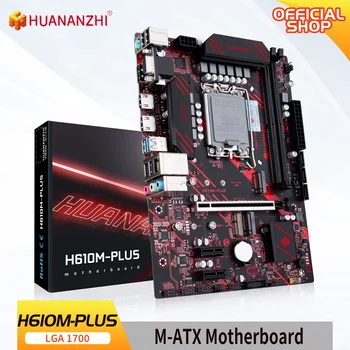 HUANANZHI H610M PLUS M-ATX DDR4 Doske Podporu 12 13 Gen（ Intel LGA 1700 CPU 12100F 12400F 12490F 12600F 12700F 13600F）